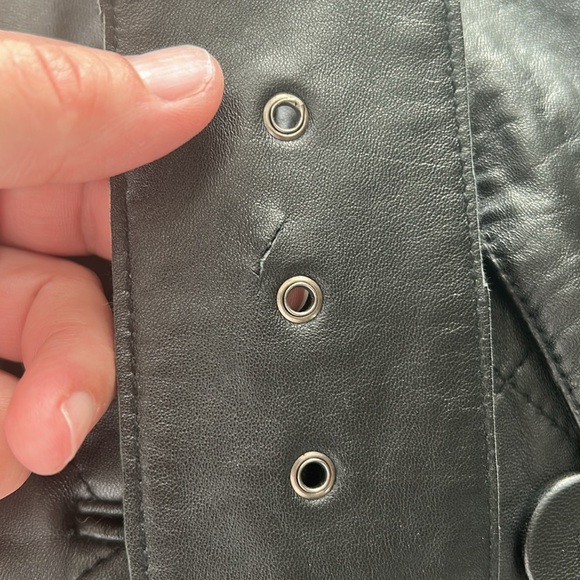 Bebe Black leather Quilted Coat - Picture 14 of 15